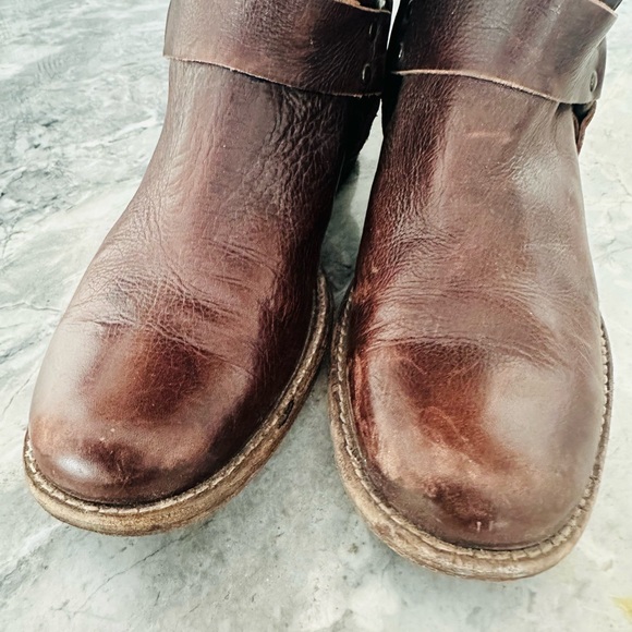 Frye Rich Brown Leather Boots - New Sz 7 Made in Mexico - Picture 12 of 14